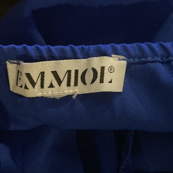 NWT WOMEN SZ L EMMIOL ROYAL BLUE BELTED SLEEVELESS JUMPSUIT - Picture 14 of 14